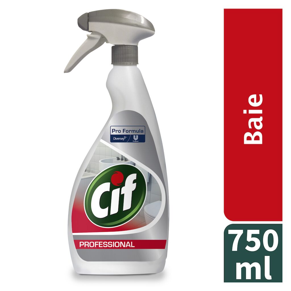 Cif Professional Detergent Pentru Baie 2 în 1 6x0.75L - Detergent și detartrat pentru suprafețele din baie